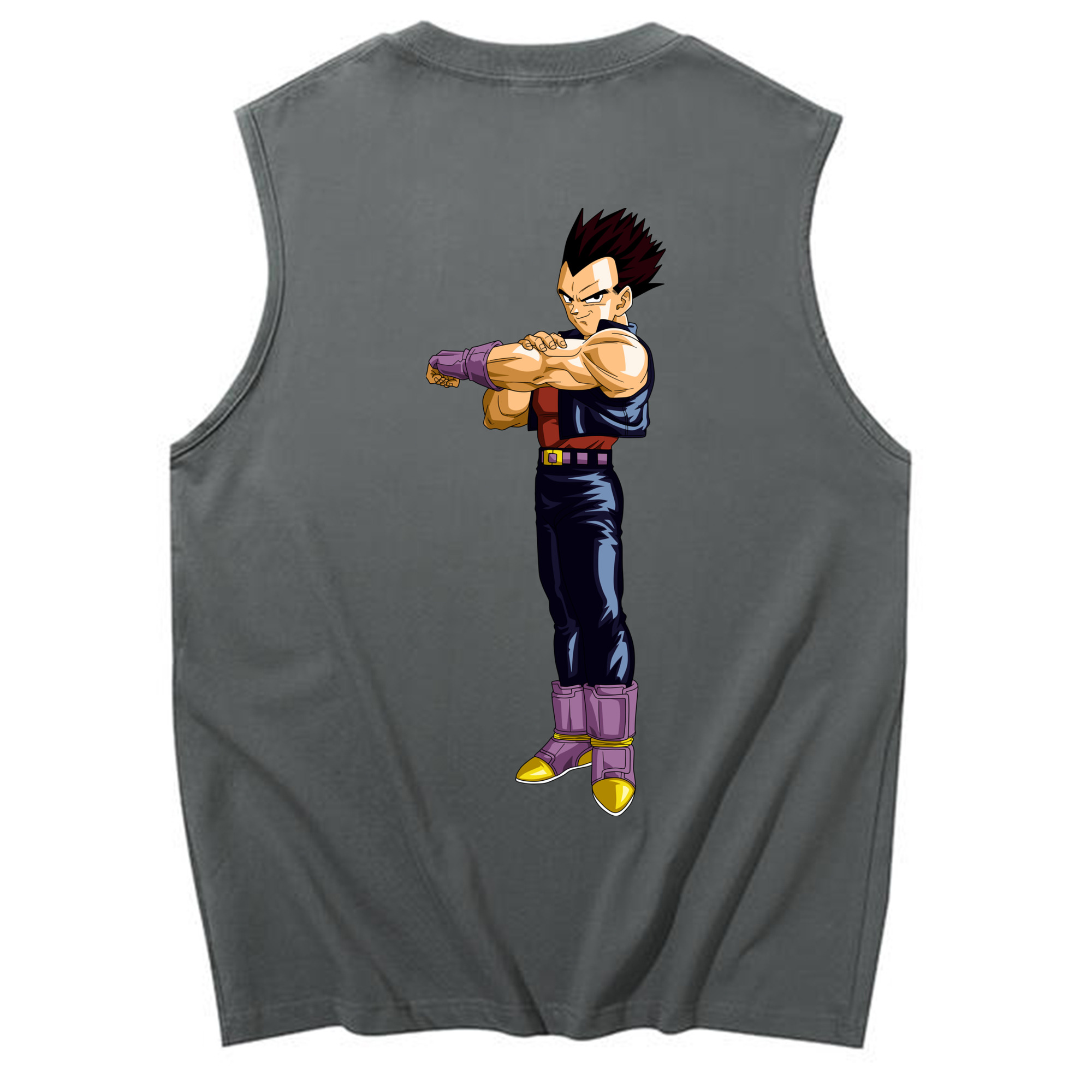 （画像用） ドラゴンボール ベジータ四世（Bejīta Yonsei）DRAGON BALL Vegeta IV コットン100％タンクトップ（背面プリント）